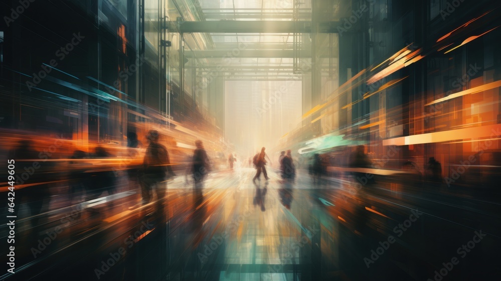 A crowded street with a diversity of people A crowded street with a diversity of people