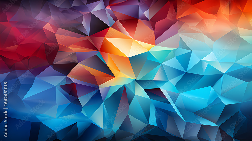 In bold hues, a polygonal backdrop design that catches the eye—ideal for modern website headers, presentations, and social media posts.