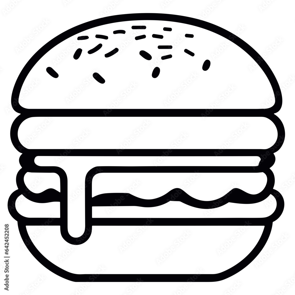 Hamburger on a White Background Vector Illustration Hamburger on a White Background Vector Illustration