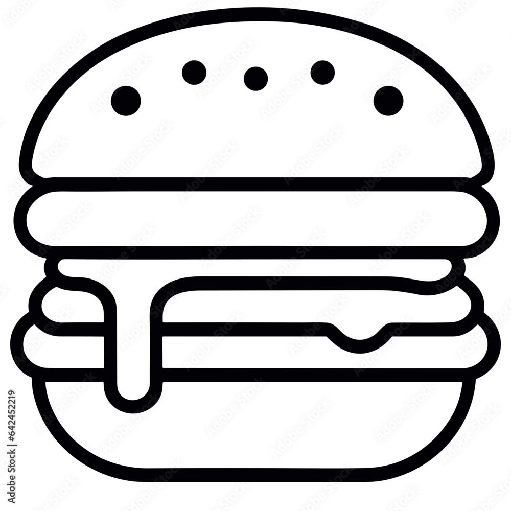 Hamburger on a White Background Vector Illustration Hamburger on a White Background Vector Illustration