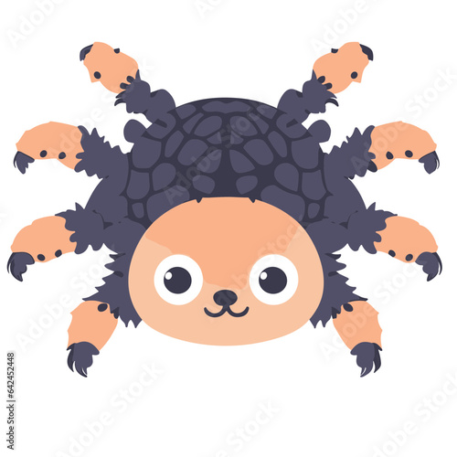 Spider, Cartoon illustration of a child 