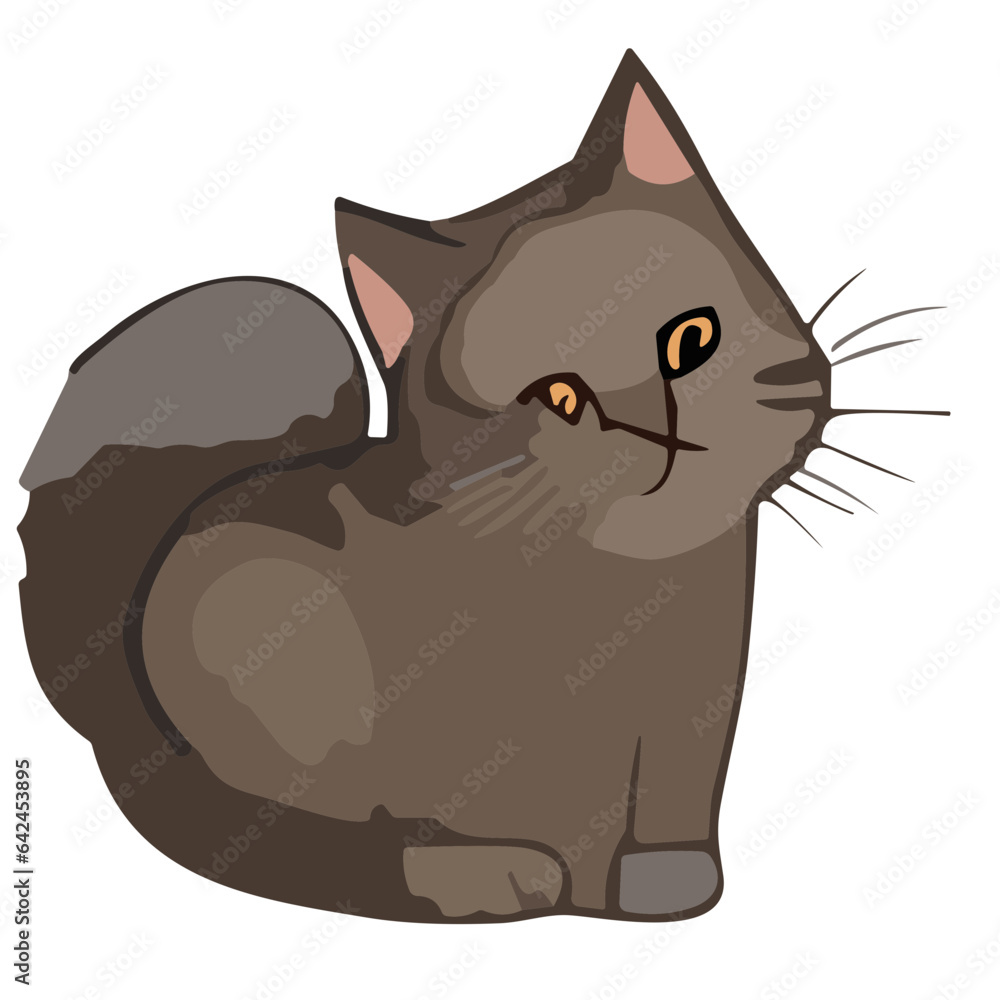 Obraz premium Vibrant Whiskers and Playful Paws: A Colorful Collection of Cute Cat Illustrations Created with Precision and Love, Perfect for Children's Books, Art Prints, and Crafty Projects - Bring These Adorable