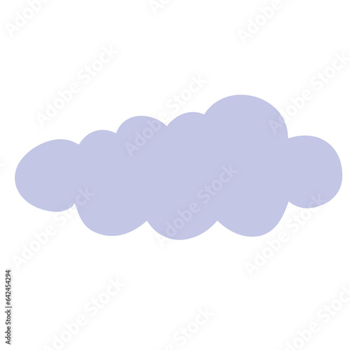 Cloud Computing Icon: Illustration of a 3D Blue Cloud Symbolizing Communication and Technology in the Sky
