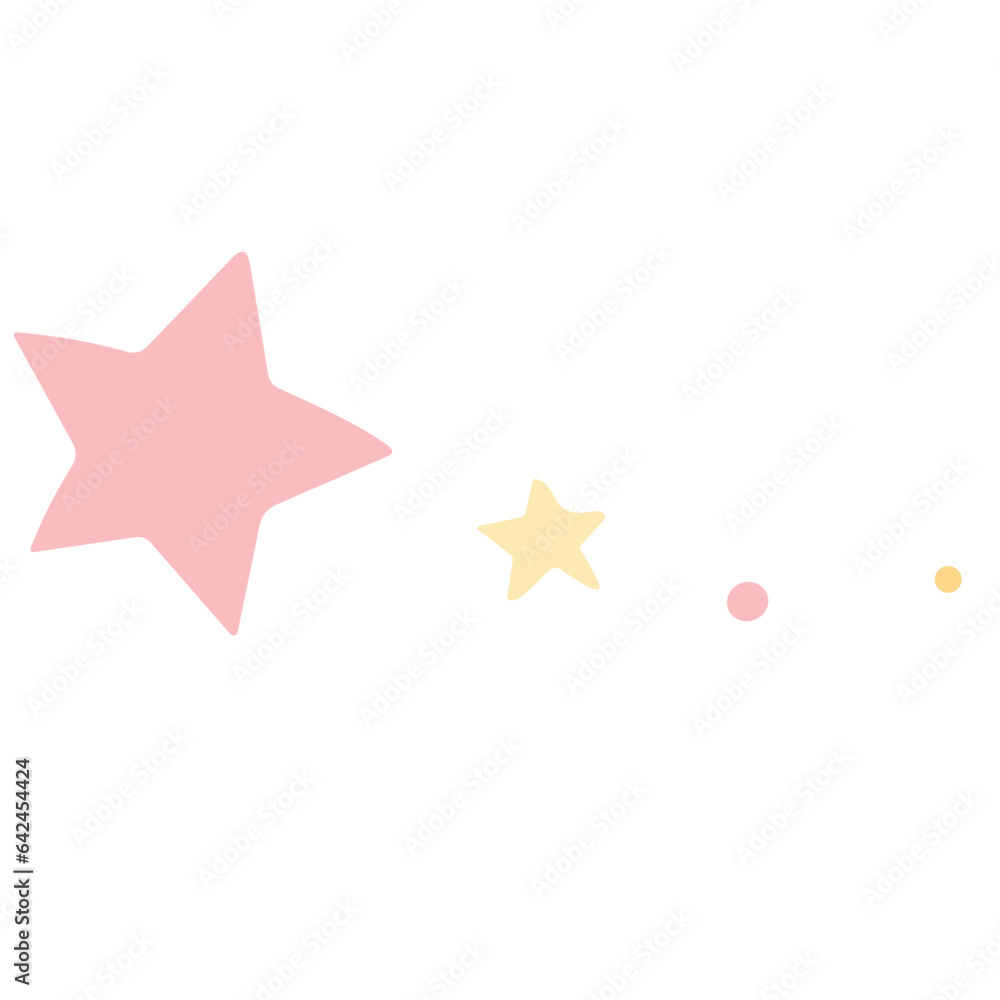 Golden Star Design with Shiny Stars Illustration Golden Star Design with Shiny Stars Illustration