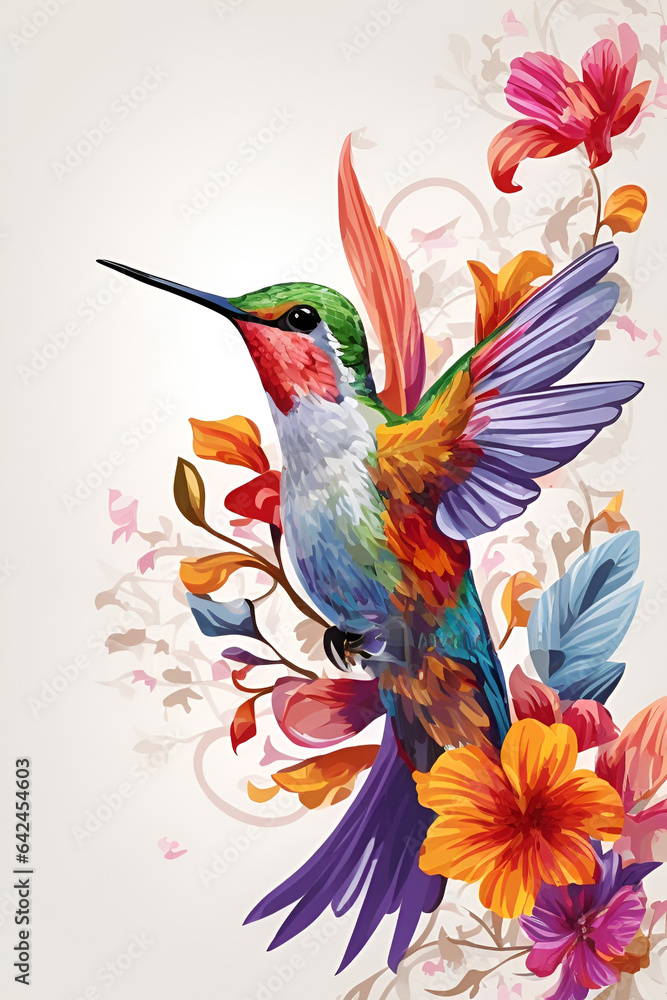 hummingbird and flowers hummingbird and flowers
