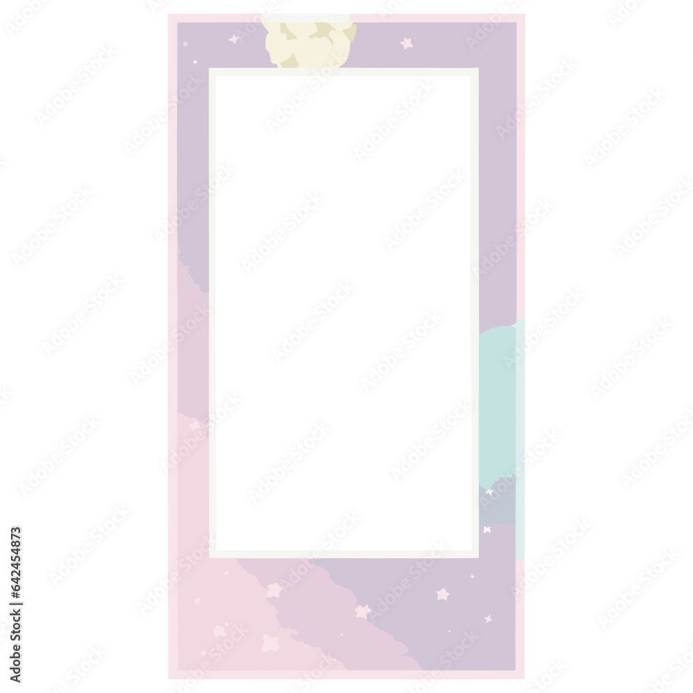 Floral Frame for Photo with Pink Flowers and Green Leaves Floral Frame for Photo with Pink Flowers and Green Leaves