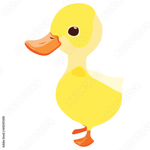 Isolated yellow duck on a clean background
