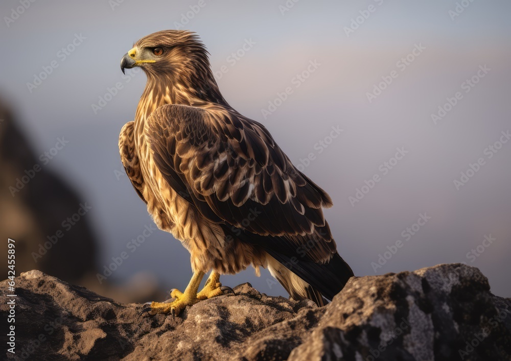 Fototapeta premium The common buzzard is a medium to large sized raptor