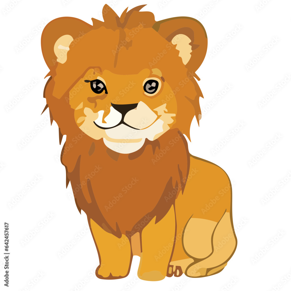 Obraz premium lion, Vibrant Sunburst Vector Art