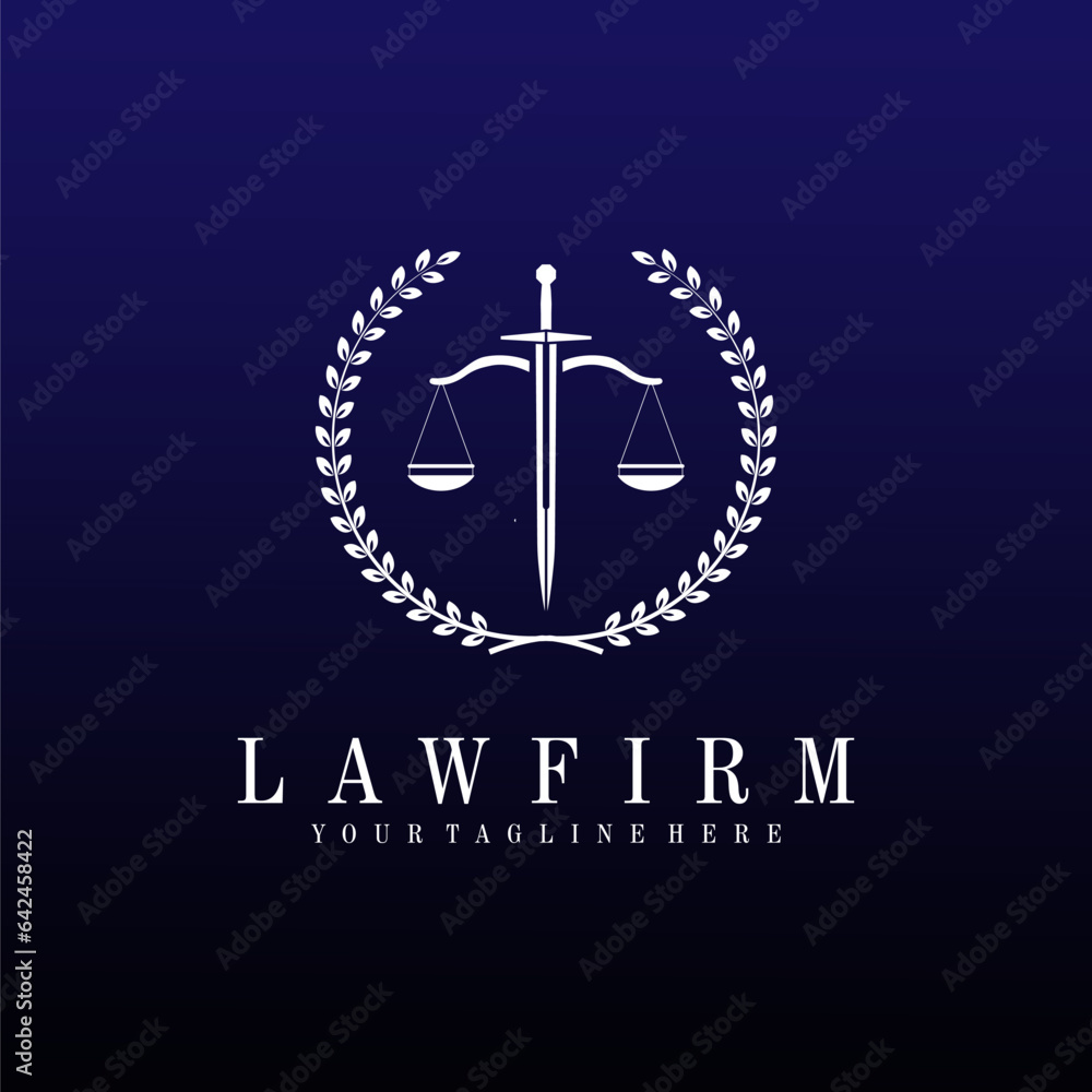 Modern Law Firm Logo Design Vector