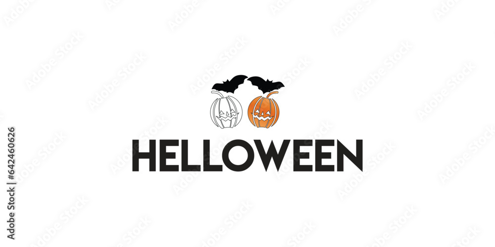 Simple helloween design with abstract concept| premium vector Simple helloween design with abstract concept| premium vector