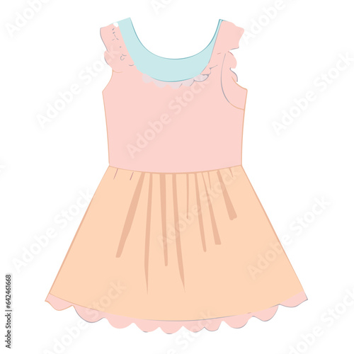 Chic and Cute: Fashionable Dress Vector Illustrations for Creative Projects and Design