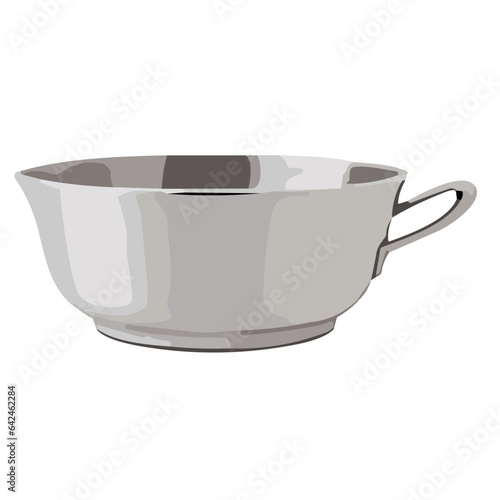 kitchen supplies, A steel electric kettle isolated on a white background