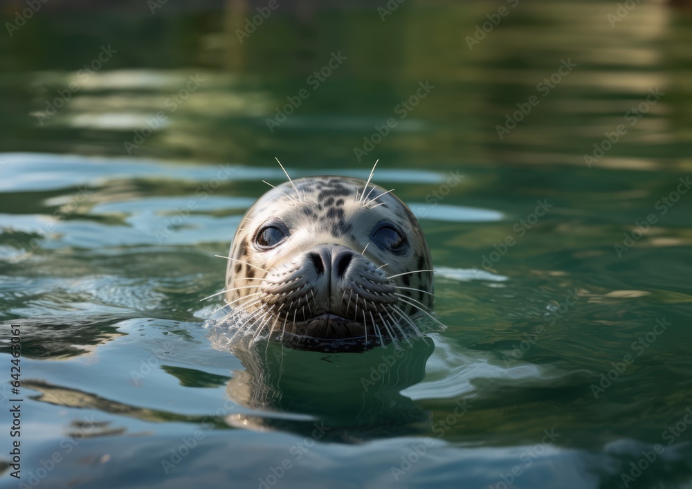 Fototapeta premium Common seal or Harbor Seal