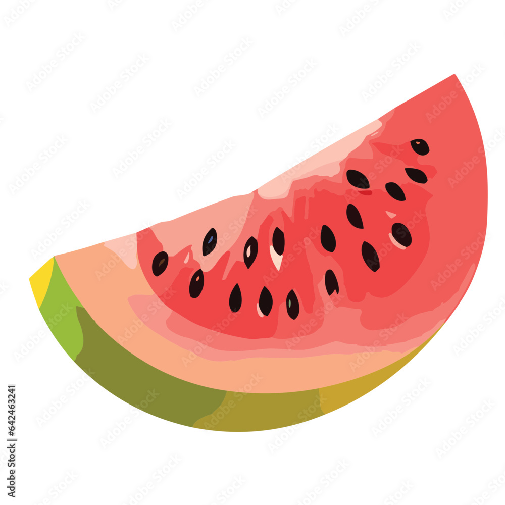 Fresh and juicy apple illustration with a slice, isolated on a white background Fresh and juicy apple illustration with a slice, isolated on a white background