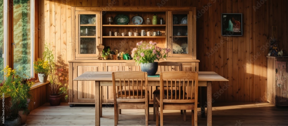 Country house wooden furniture photos