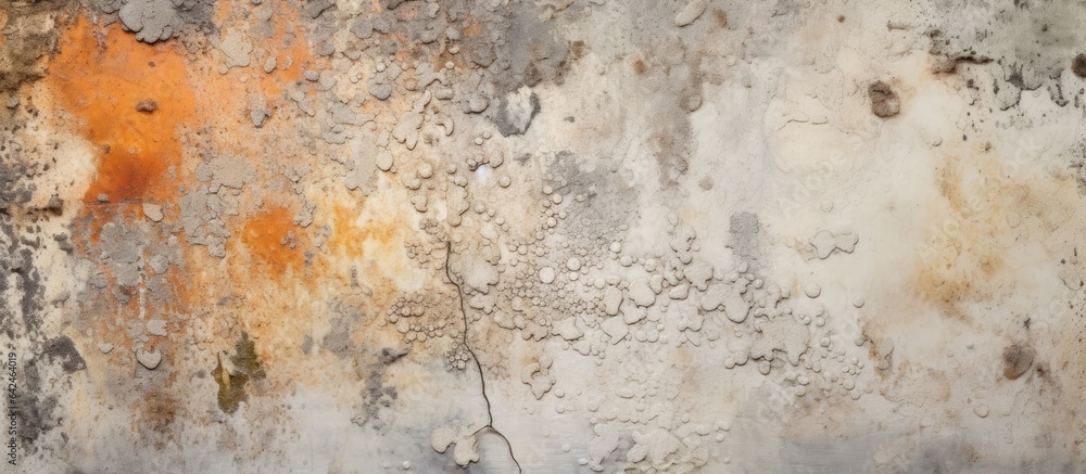 Dirty texture background with fungus or mold on concrete wall