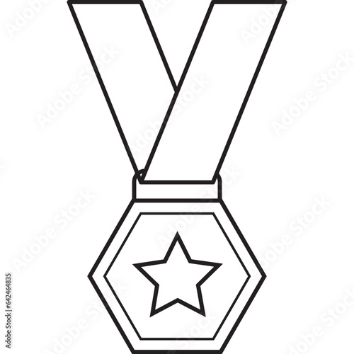 Medal Line Art