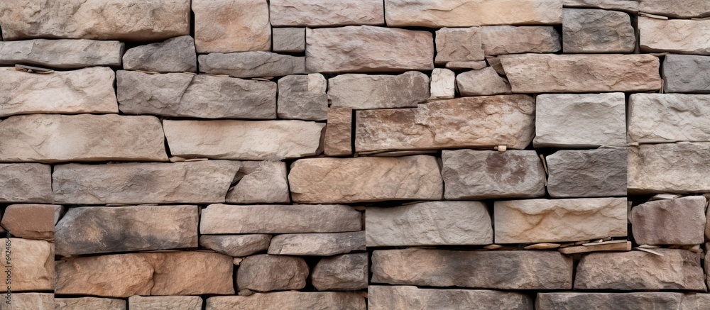 Background or texture created by a portion of a stone wall