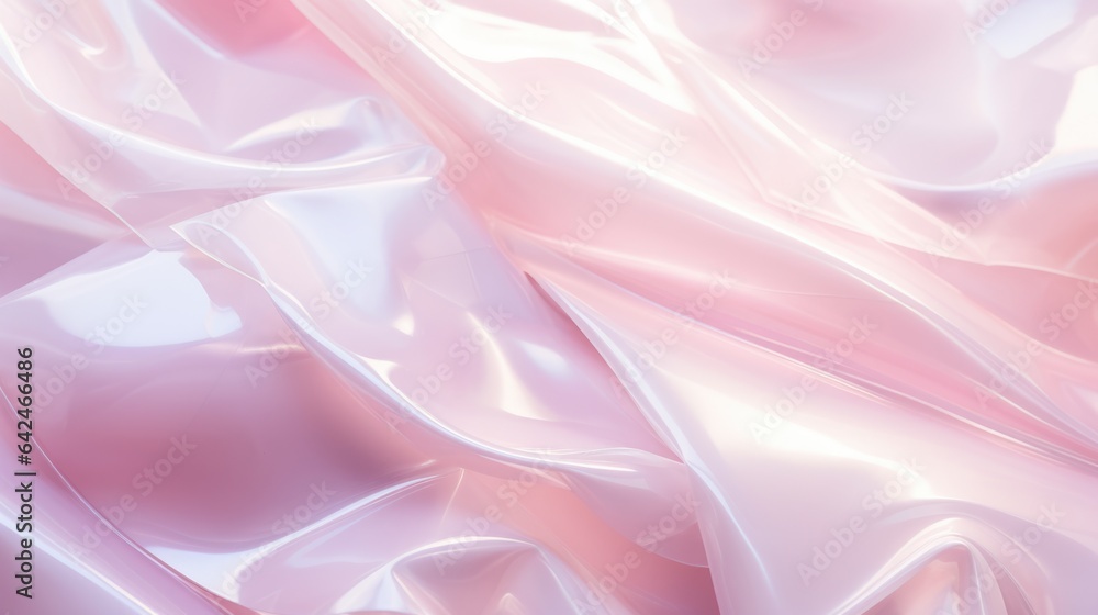 Obraz premium pink silk fabric textile satin abstract background, ai