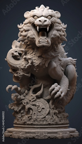 Wallpaper Mural stone lion statue Torontodigital.ca