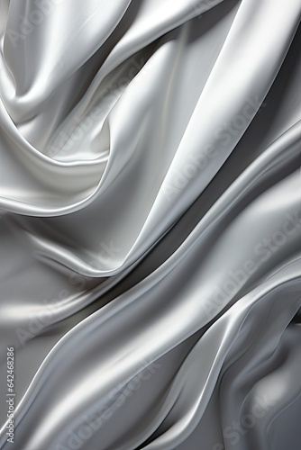 Silver Silk Background - generative ai