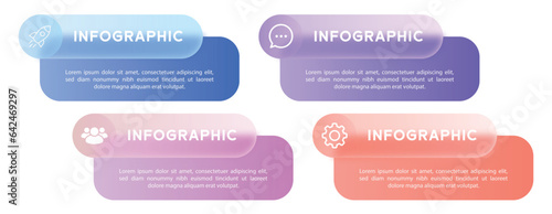Business and Technology Infographic Glasmorphism Eps