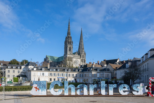 Chartres Blick nach Downtown