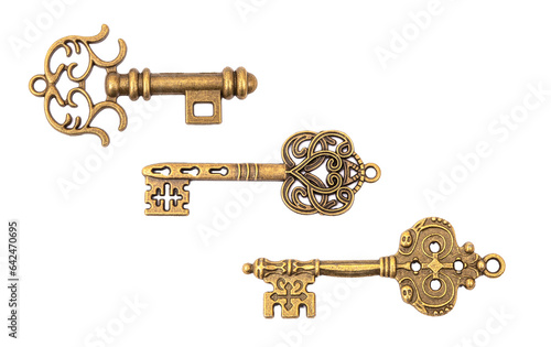 Isolated vintage and rustic keys showing privacy concept with no background png