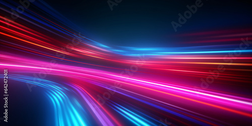 Abstract colorful background with neon stripes. 