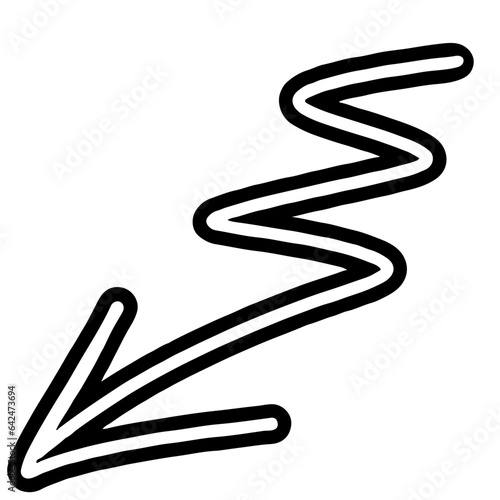 illustration of a black and white icon with arrow