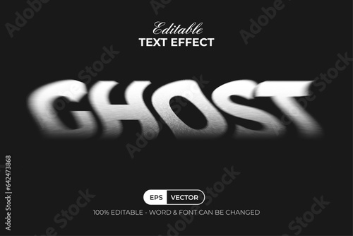 Ghost Text Effect Blurry Wave Style. Editable Text Effect.