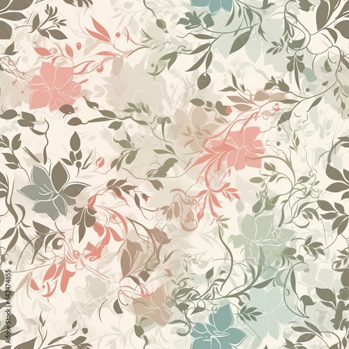 "Spectrum of Blossoms: AI-Designed Florals". Seamless Pattern.