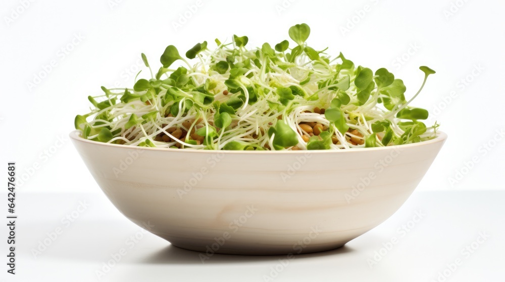 bowl of fresh green sprouts, vegan food, healthy sprouts bowl bowl of fresh green sprouts, vegan food, healthy sprouts bowl