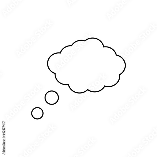 Obraz na płótnie Think bubble isolated on white background. Trendy think bubble in flat style. Modern template for social network and label. Creative thought balloon w salonie