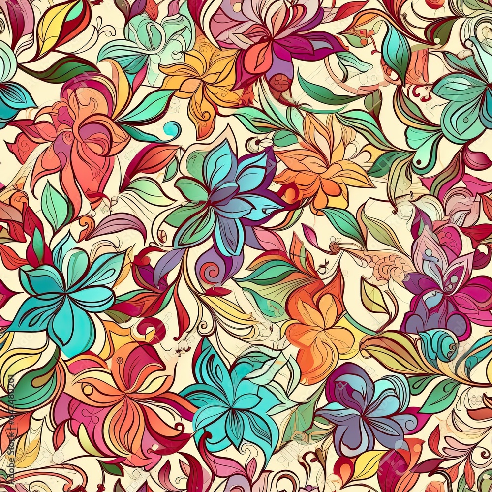 Seamless pattern. ai generated.