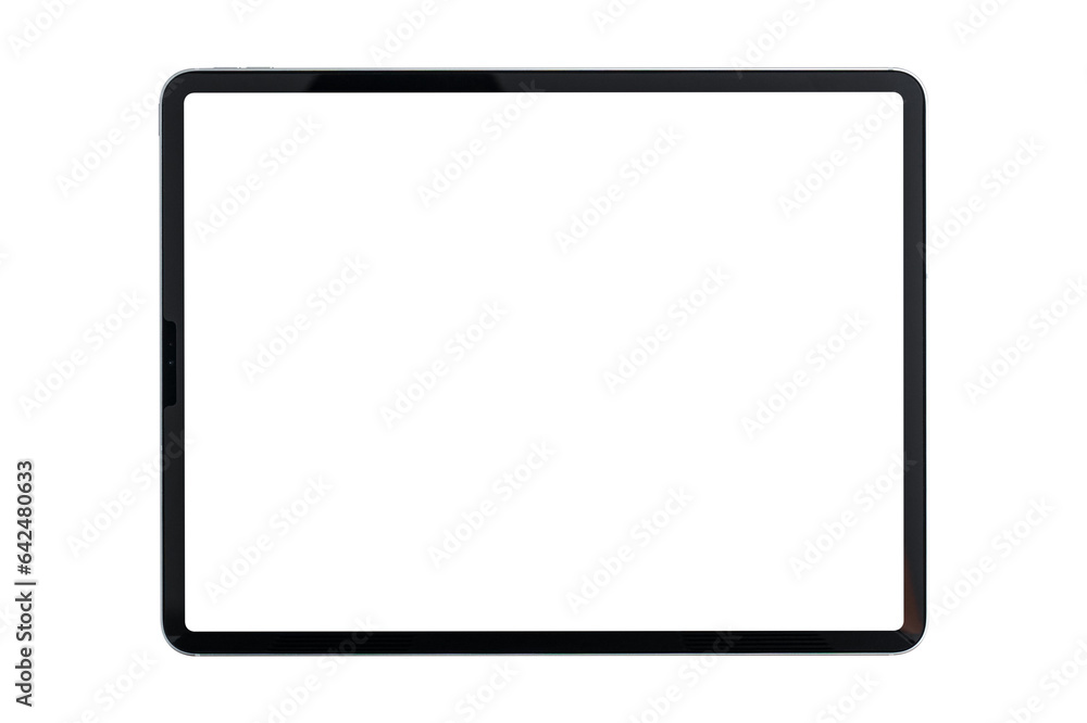Tablet with blank screen isolated on white background. Tablet with blank screen isolated on white background.