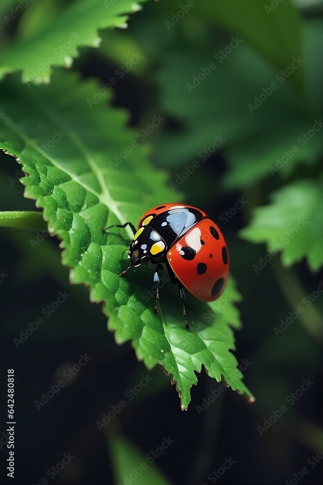 ladybird on a leaf ladybird on a leaf