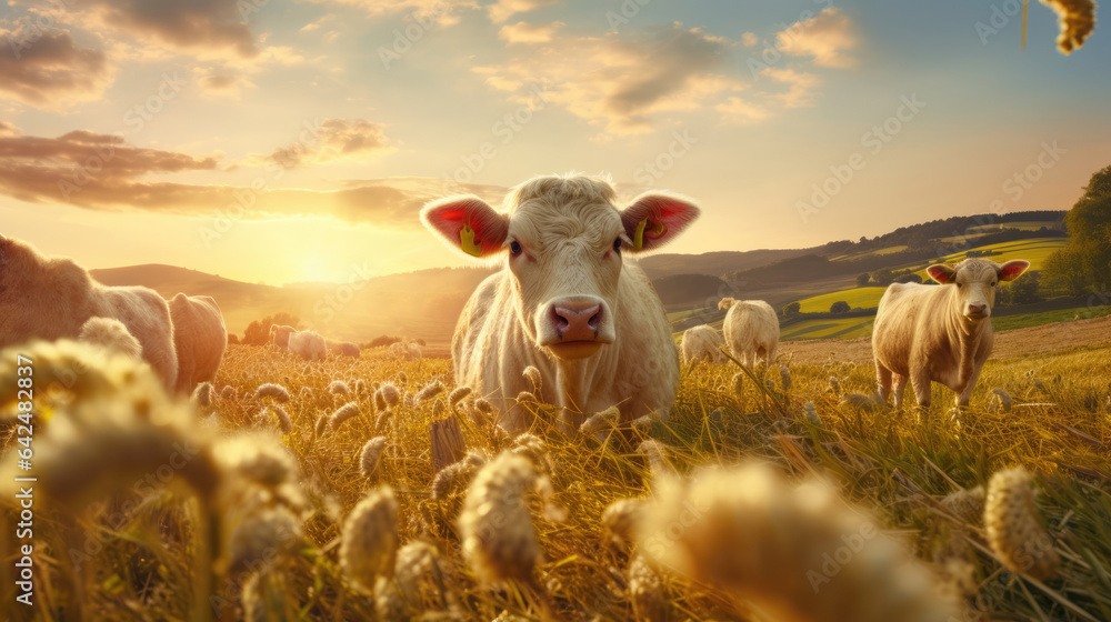 Obraz premium sheep in the field