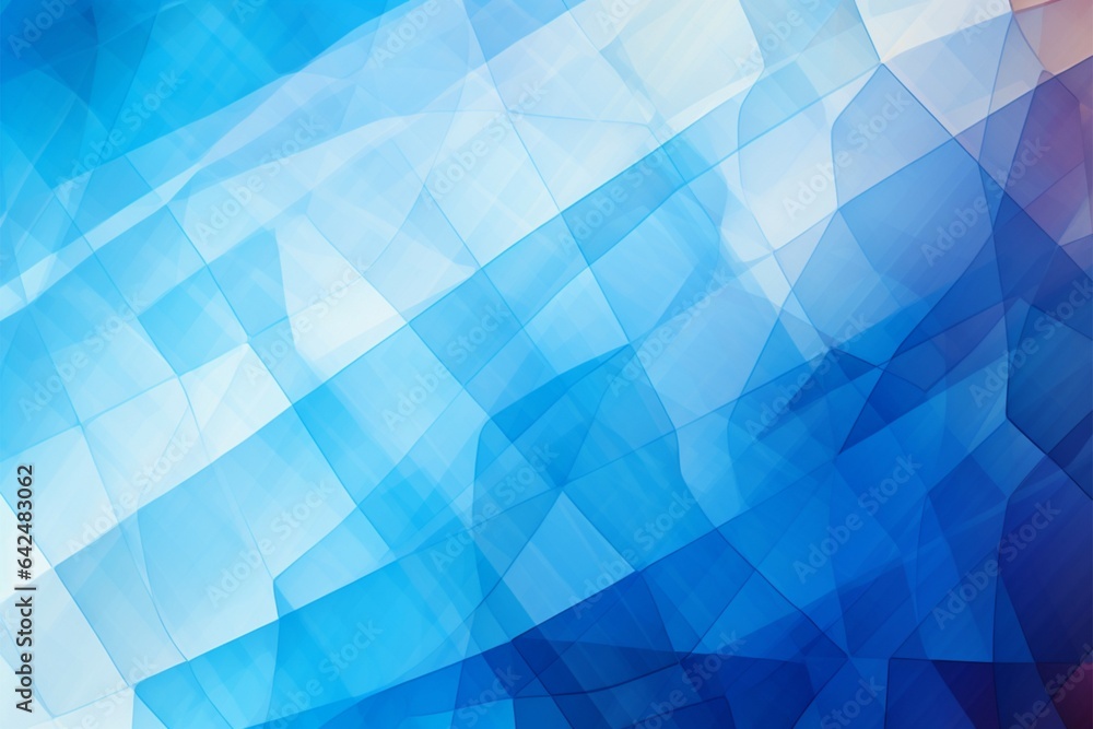 Obraz premium A gradient of blues shapes this intricate mosaic pattern background illustration