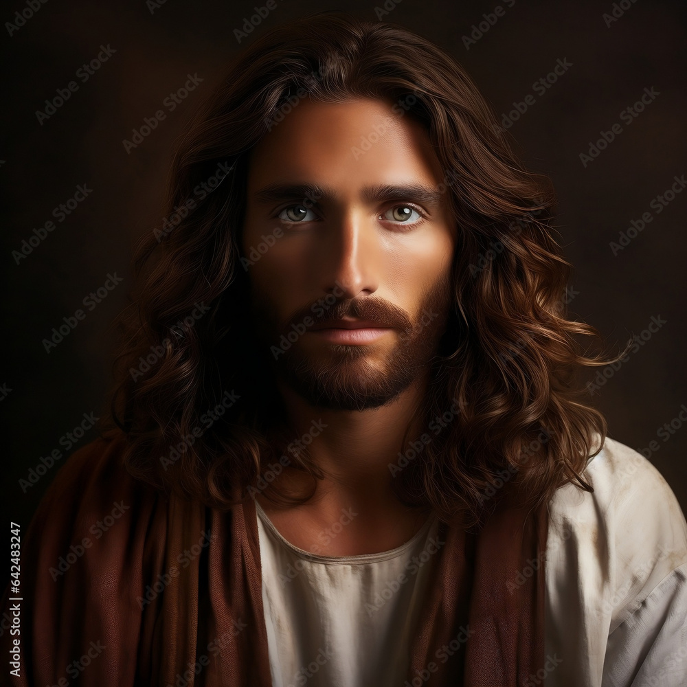 Obraz premium Jezus Chrystus. Bóg chrześcijan, katolików. Wizerunek Zbaawcy.