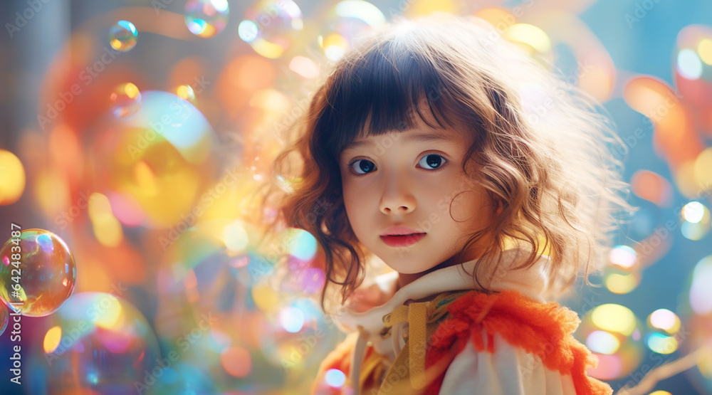 美しい女の子の幻想的な写真風イラスト 美しい女の子の幻想的な写真風イラスト