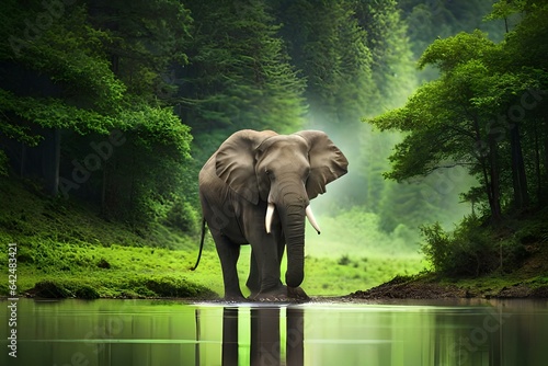 elephant in the water © Eun Woo Ai