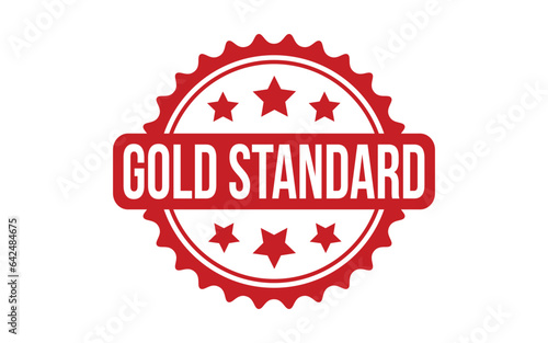 Red Gold Standard Rubber Stamp Seal Vector