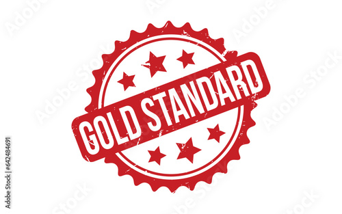 Red Gold Standard Rubber Stamp Seal Vector