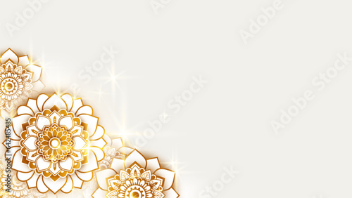 golden arabesque illustration design background