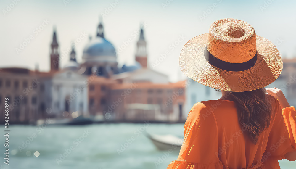 woman in orange hat in sunshine 