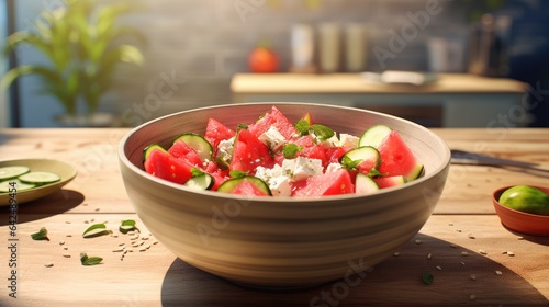 salad in a bowl on the table