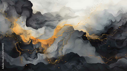 Marble Mystique: Abstract Elegance. Generated by AI.