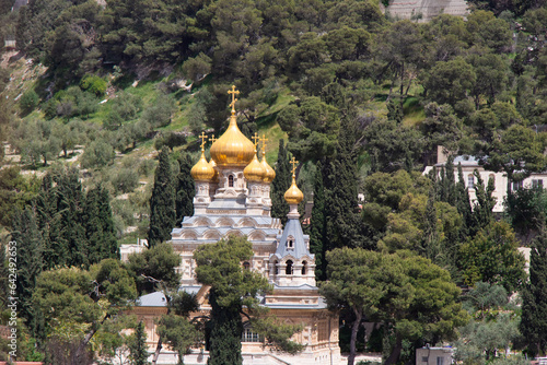 Church of Mary Magdalene located on Mount of Olives in Jerusalem, Israel.